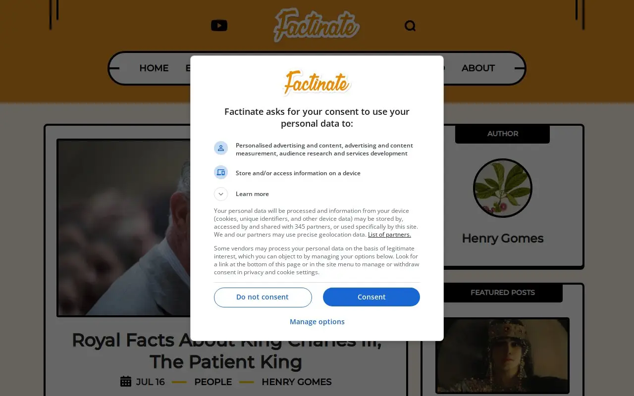 Landing page screenshot