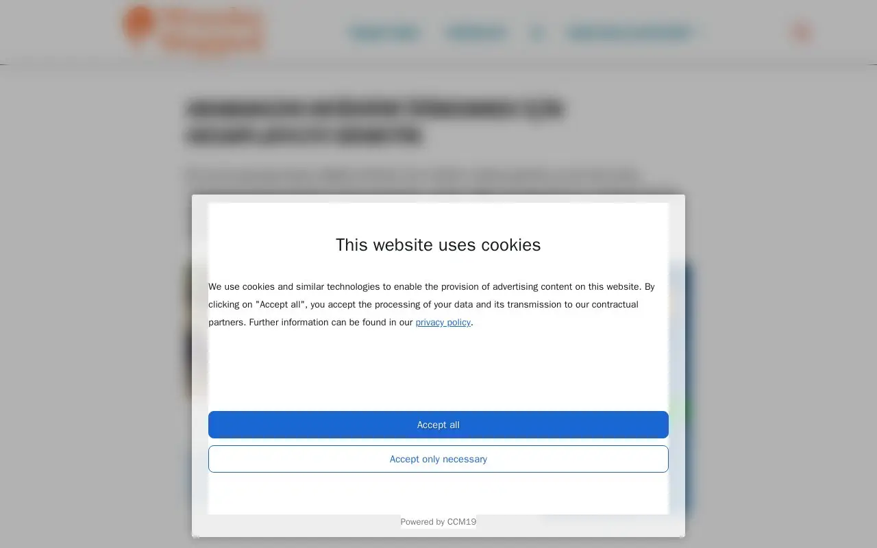 Landing page screenshot