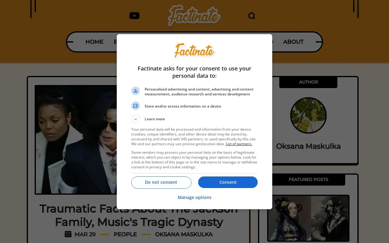 Landing page screenshot