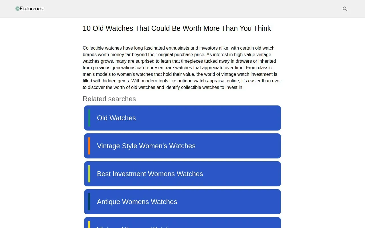 Landing page screenshot