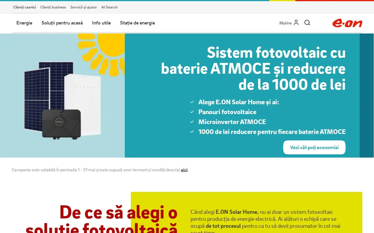 Landing page screenshot