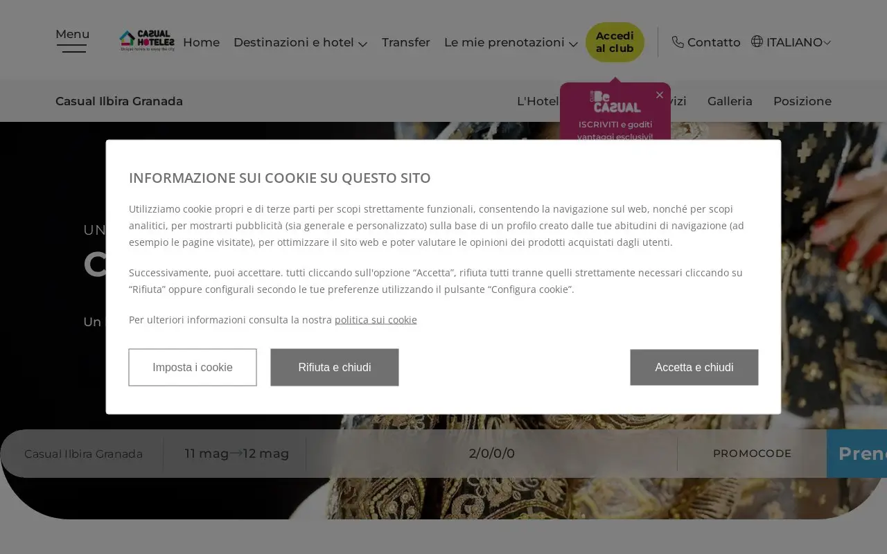 Landing page screenshot