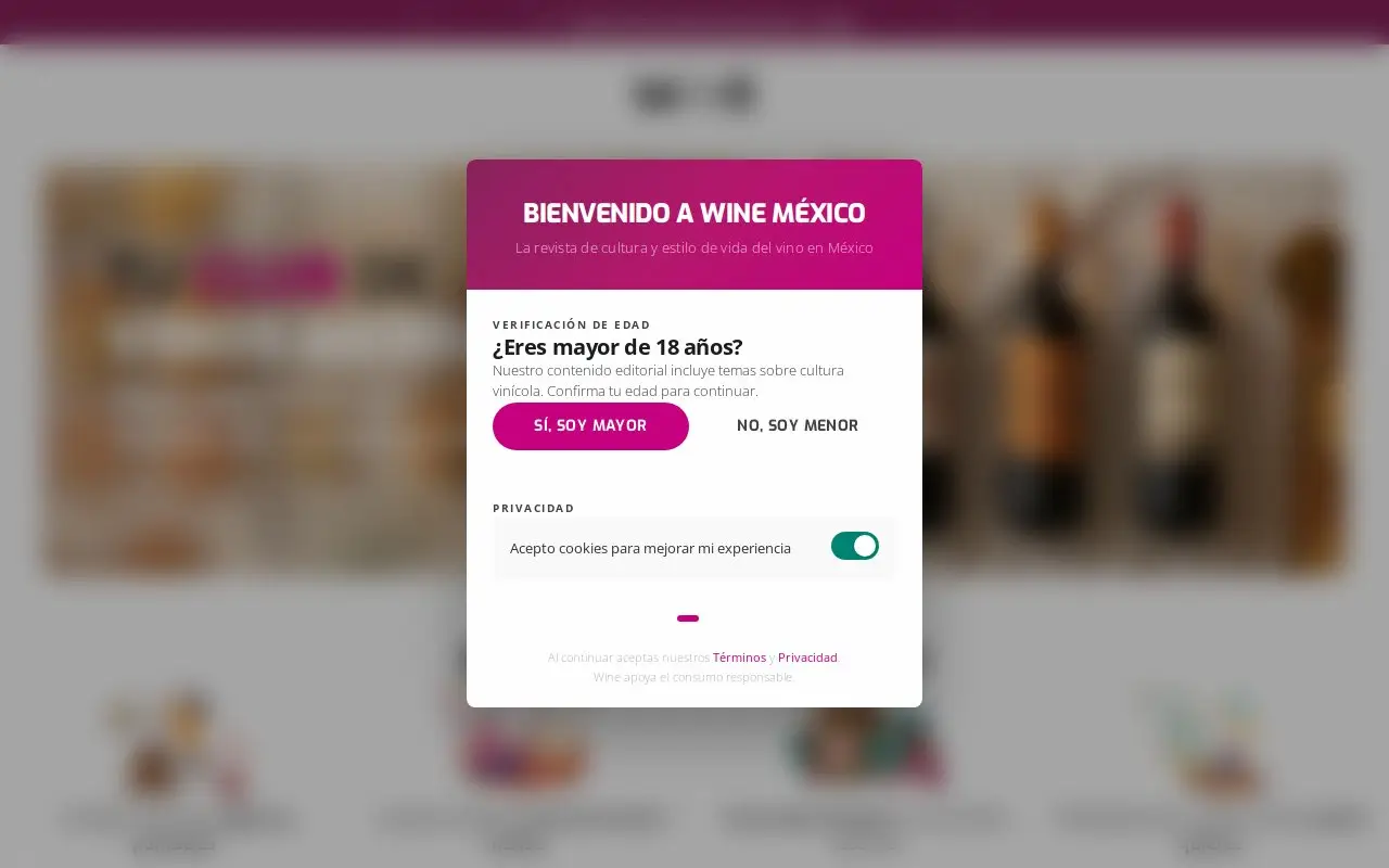 Landing page screenshot