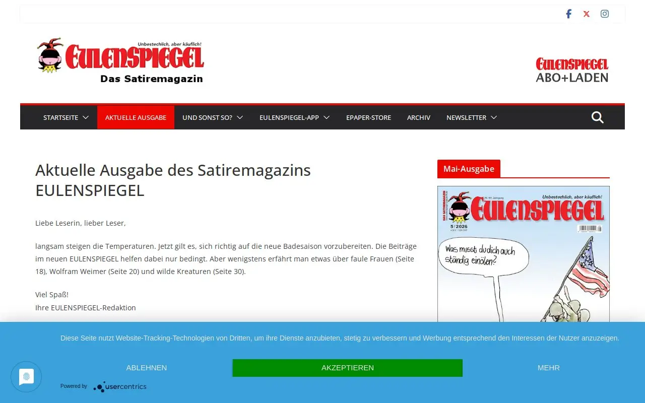 Landing page screenshot