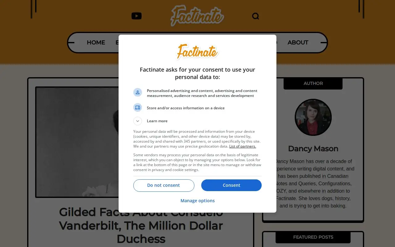 Landing page screenshot