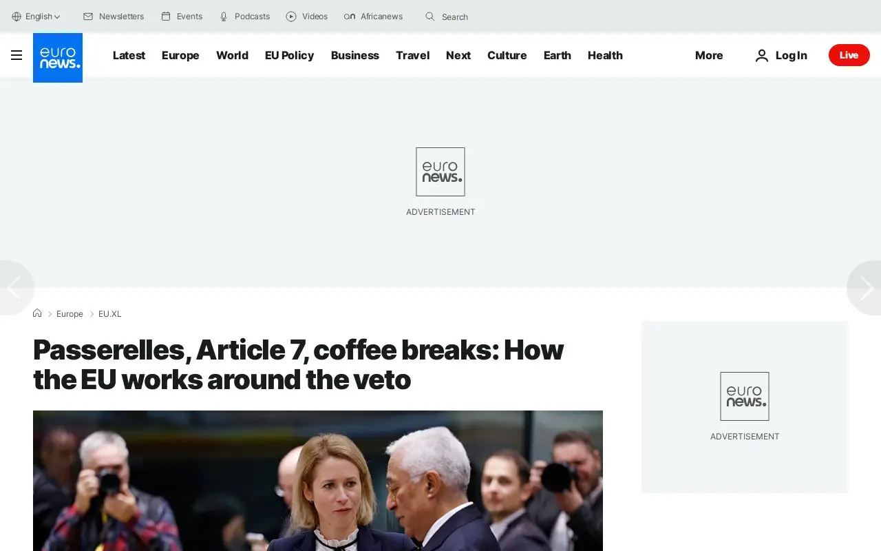 Landing page screenshot