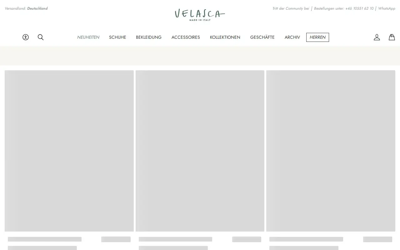 Landing page screenshot