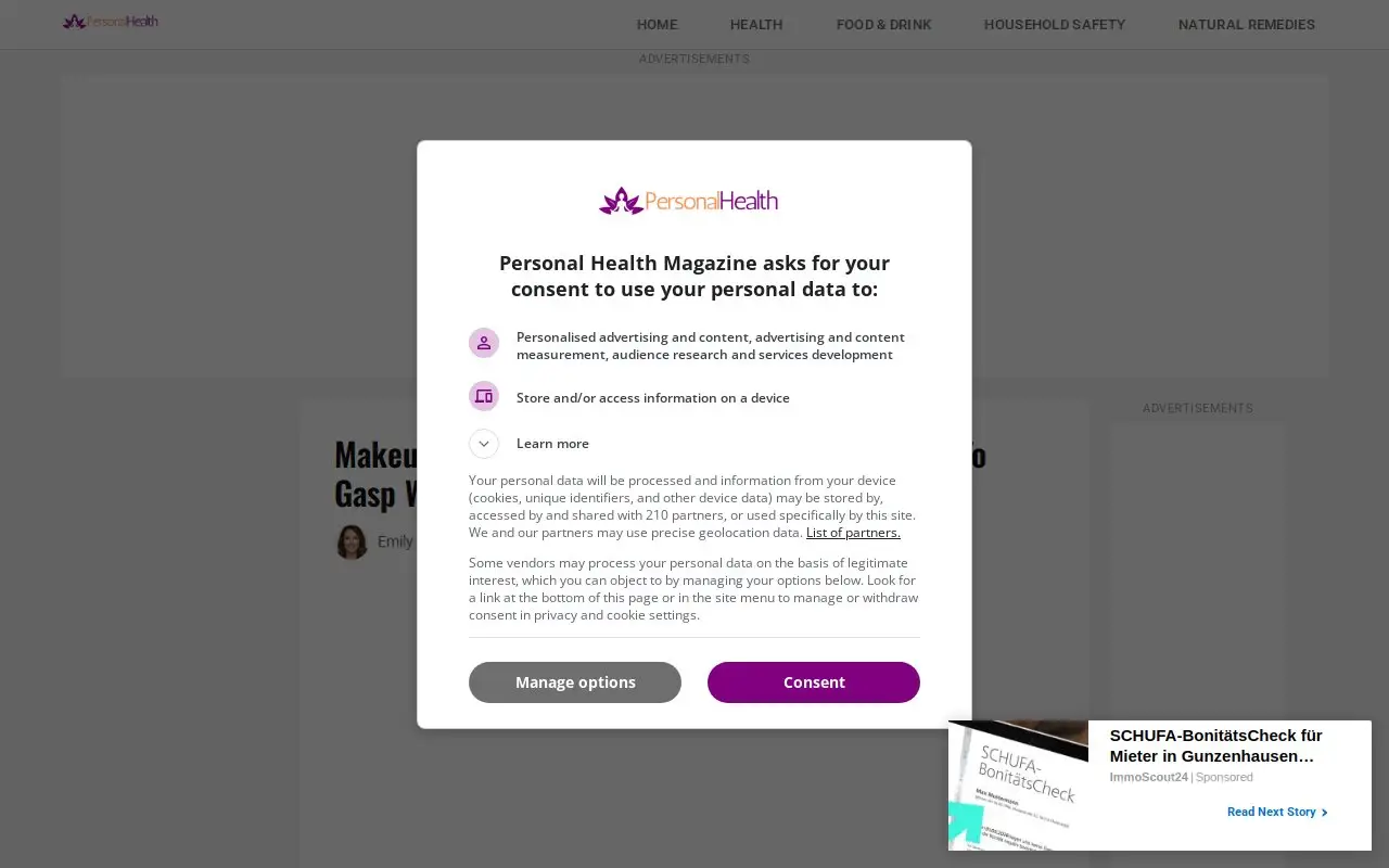 Landing page screenshot