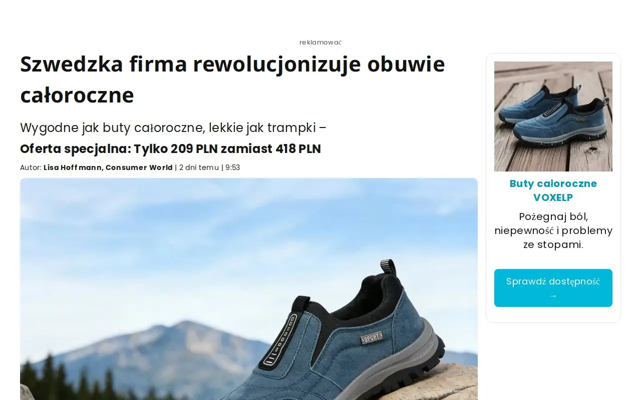 Landing page screenshot