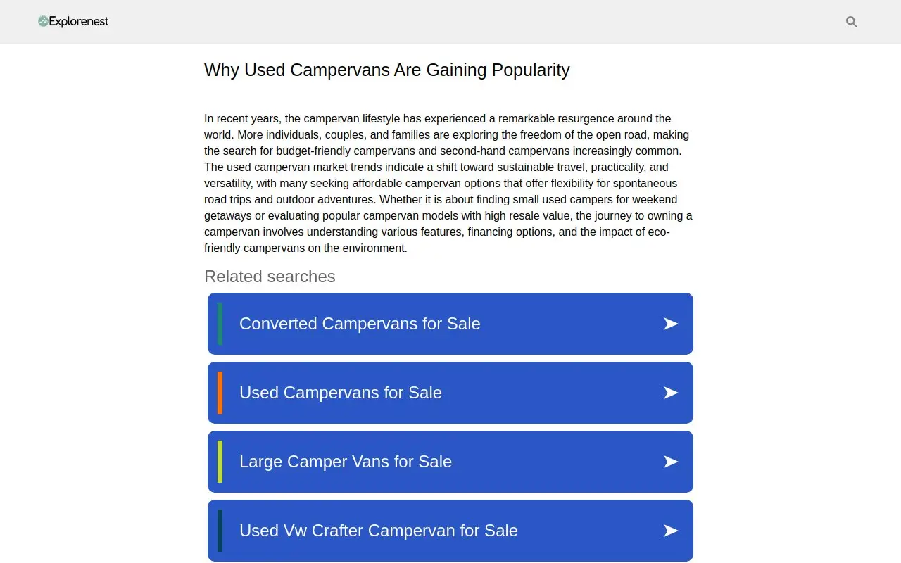 Landing page screenshot