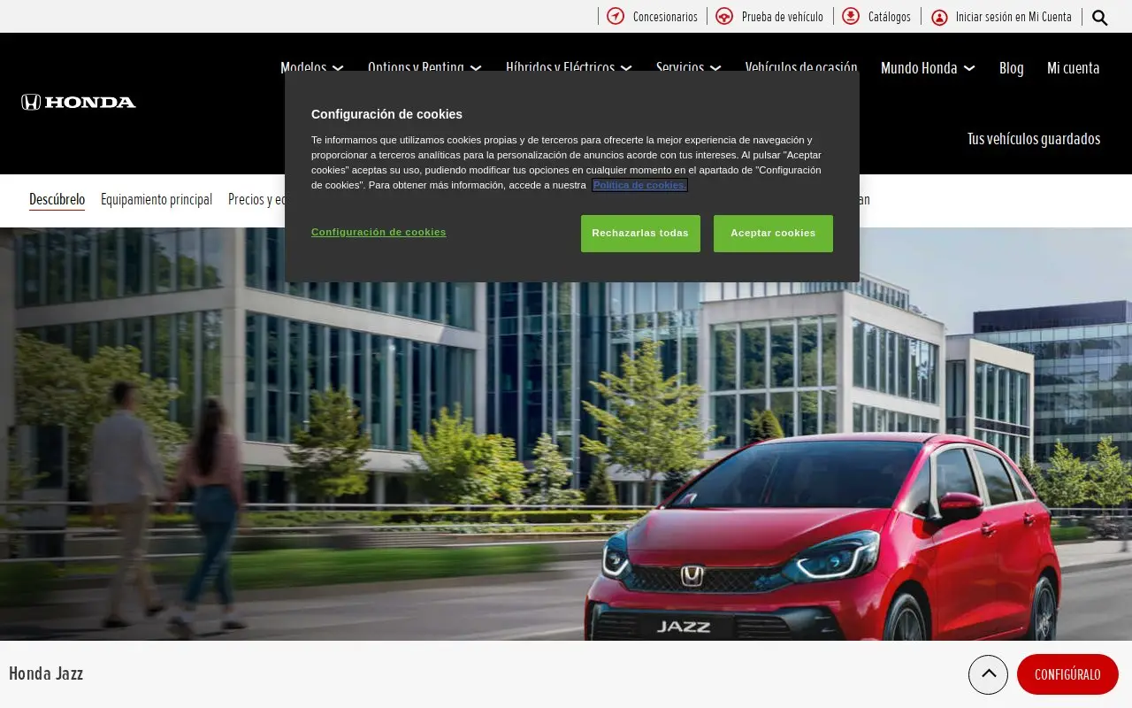 Landing page screenshot
