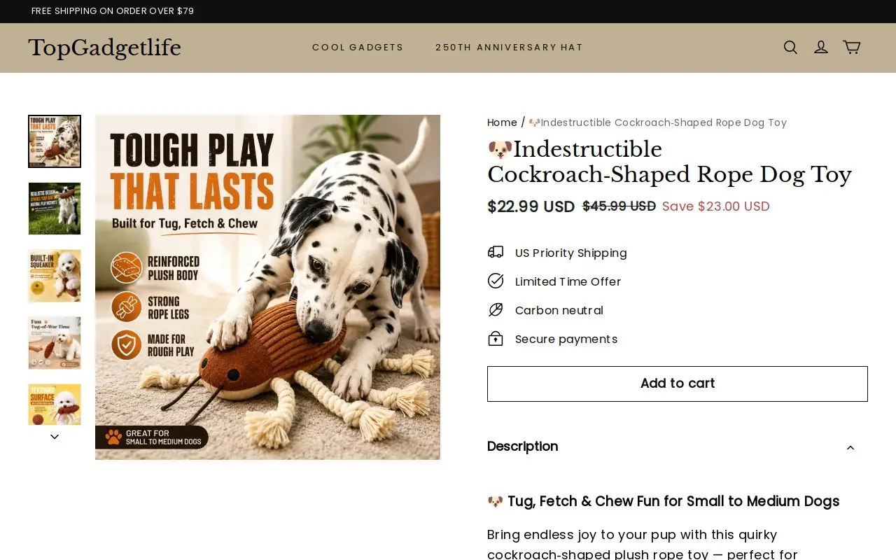 Landing page screenshot