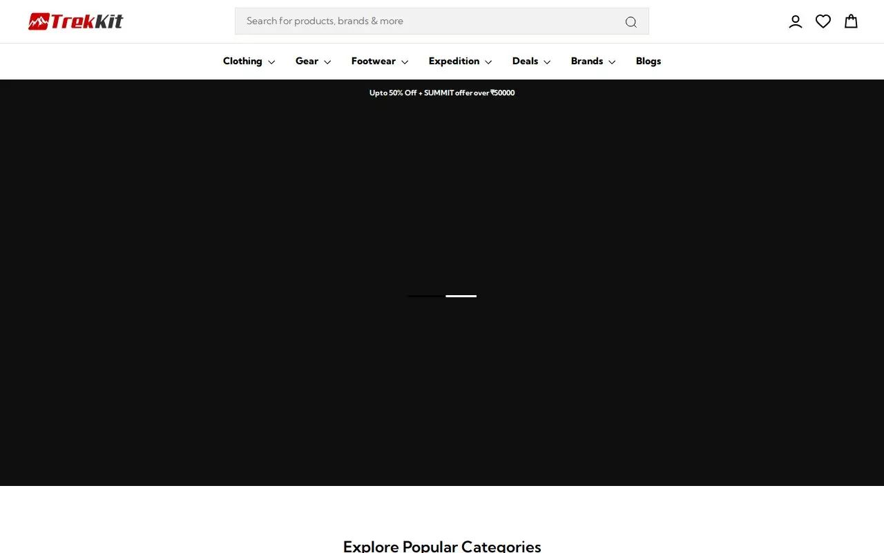 Landing page screenshot