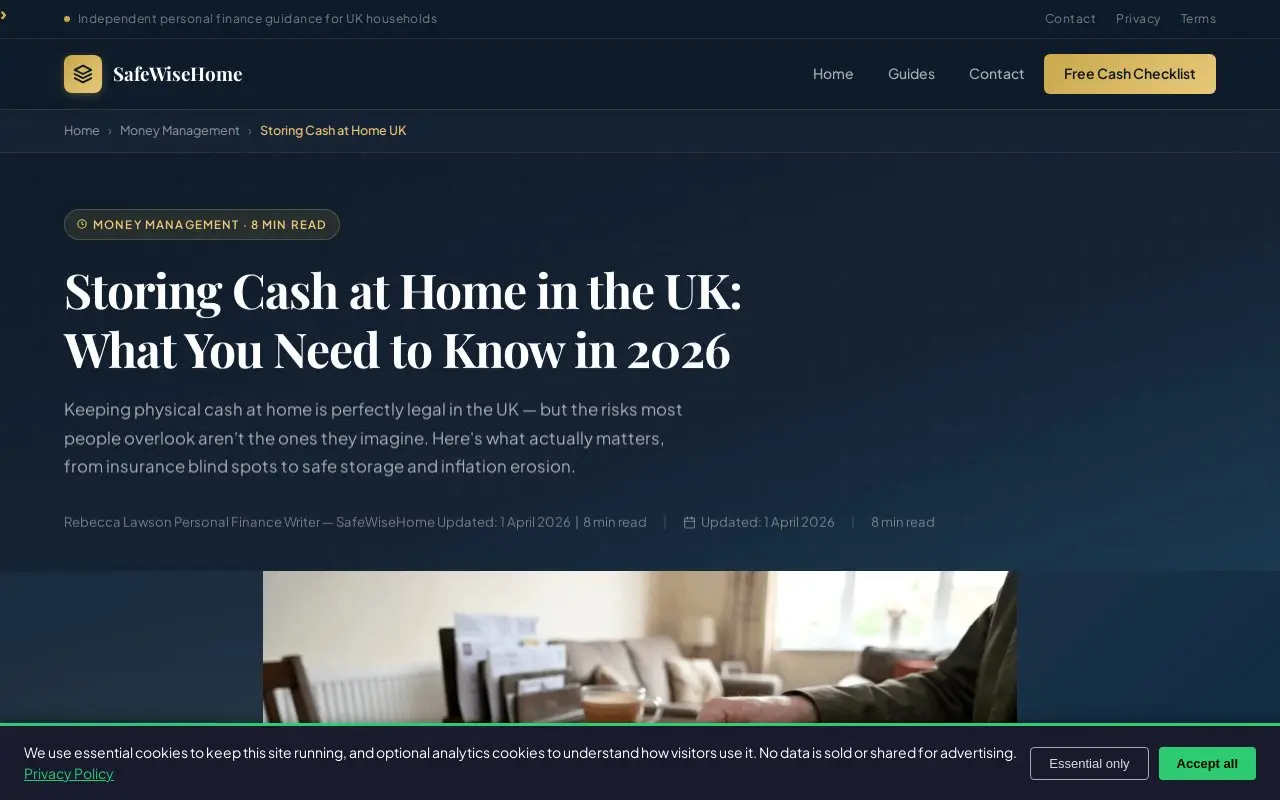 Landing page screenshot