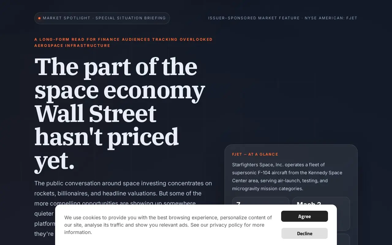 Landing page screenshot