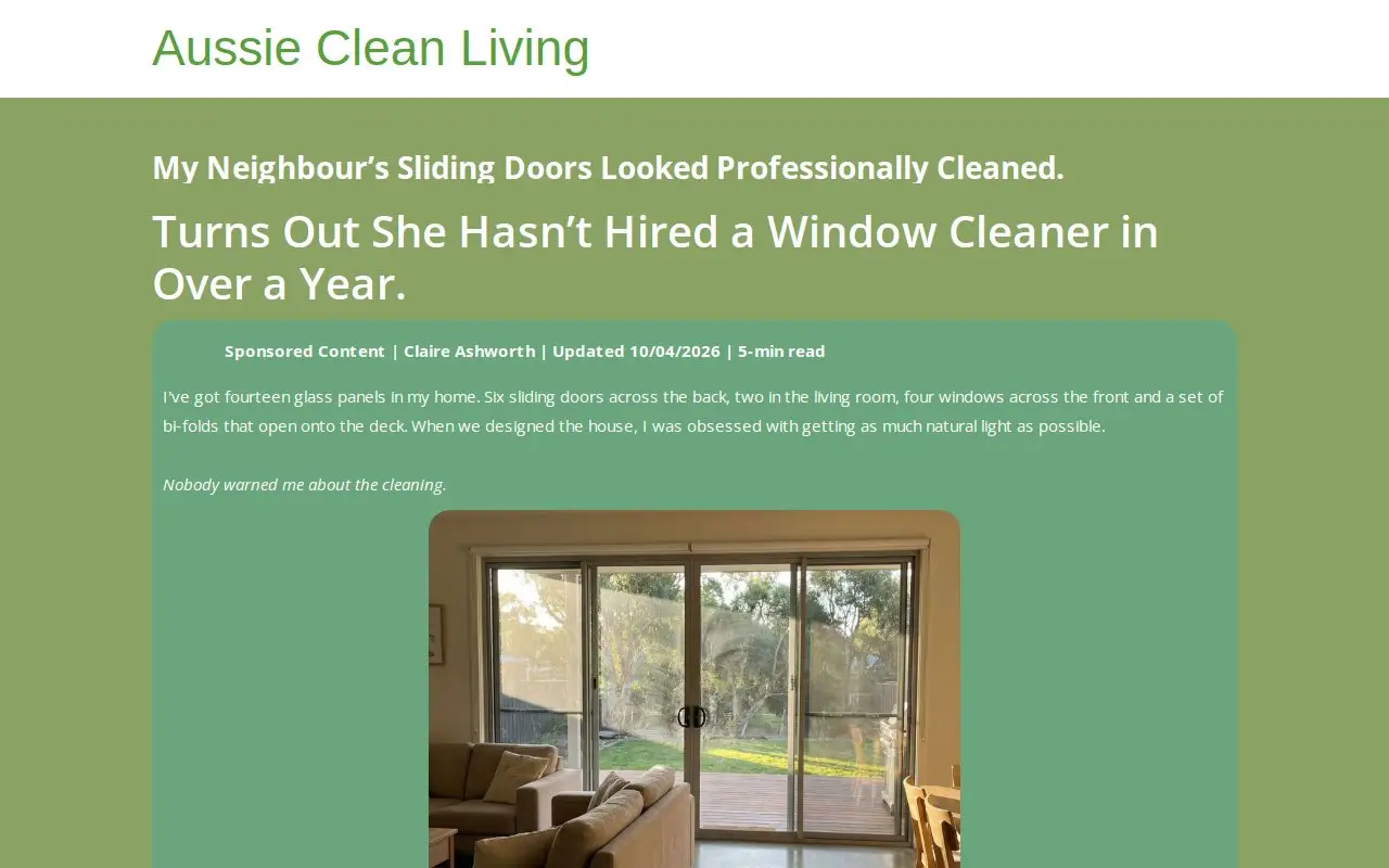 Landing page screenshot