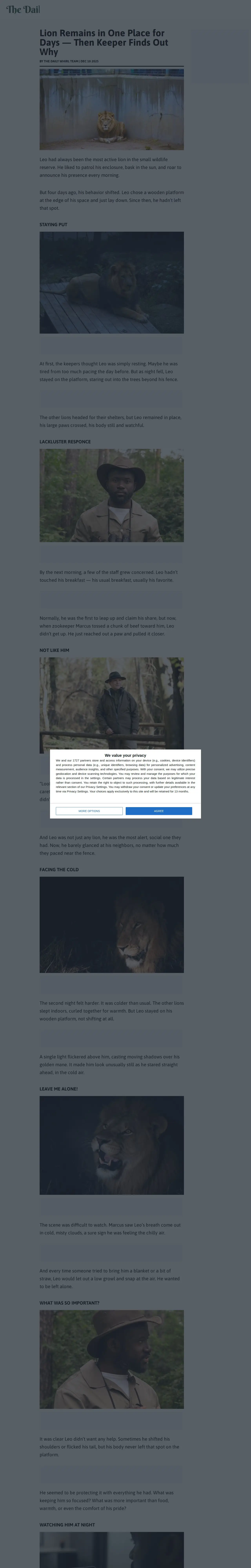 Landing page screenshot