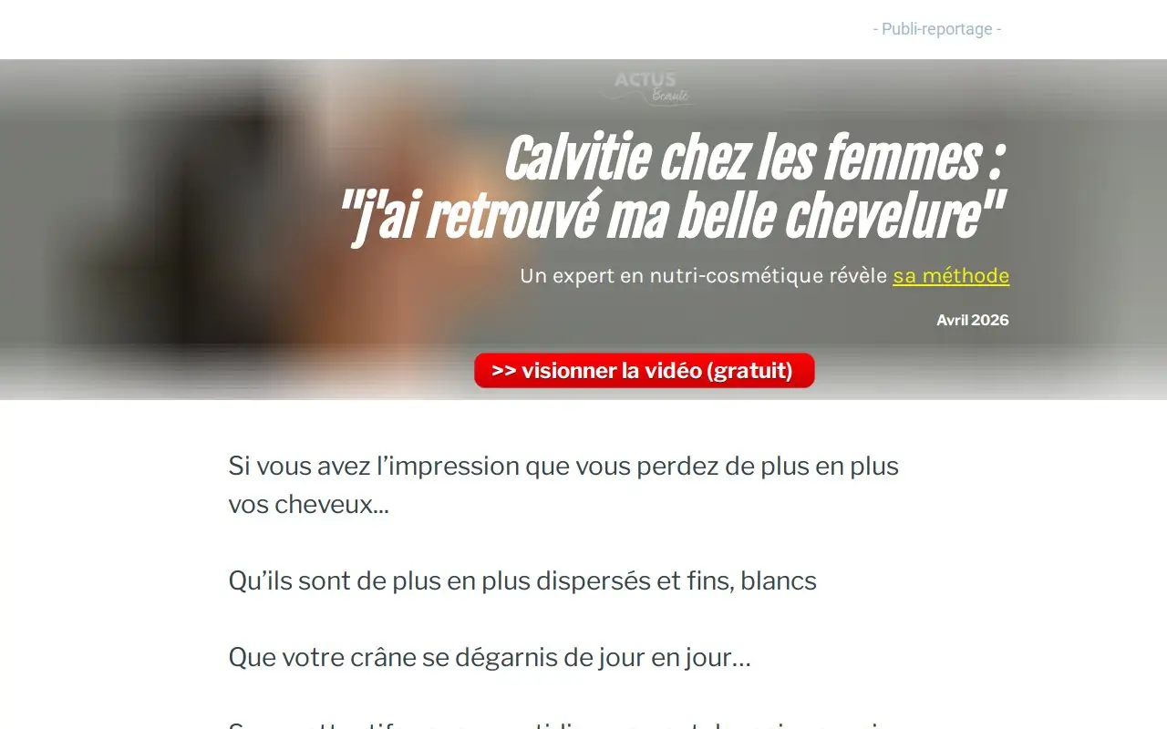 Landing page screenshot