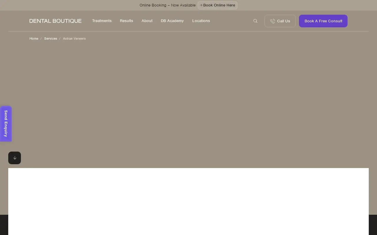 Landing page screenshot