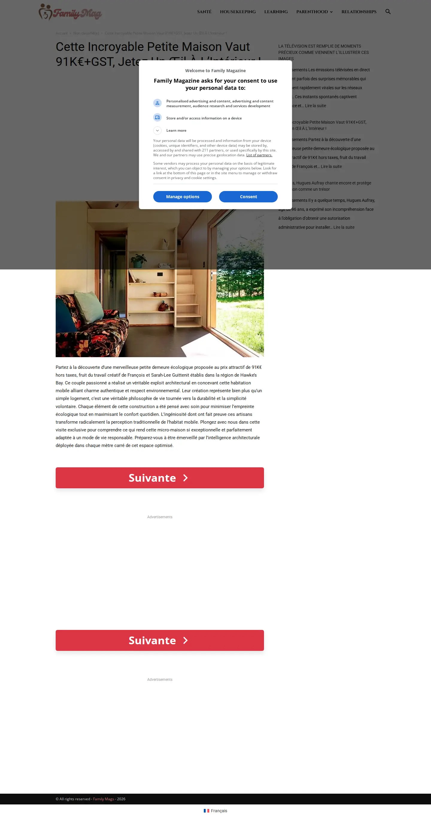 Landing page screenshot