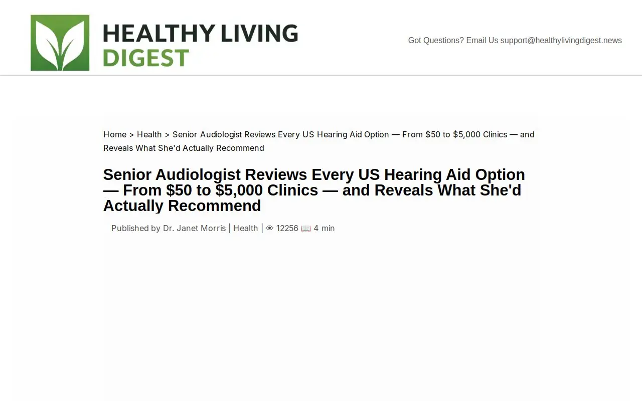 Landing page screenshot