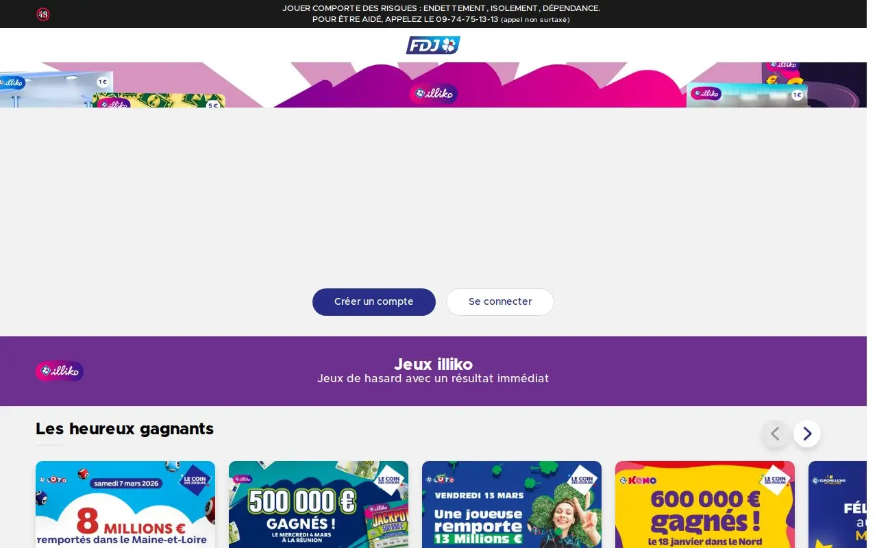 Landing page screenshot