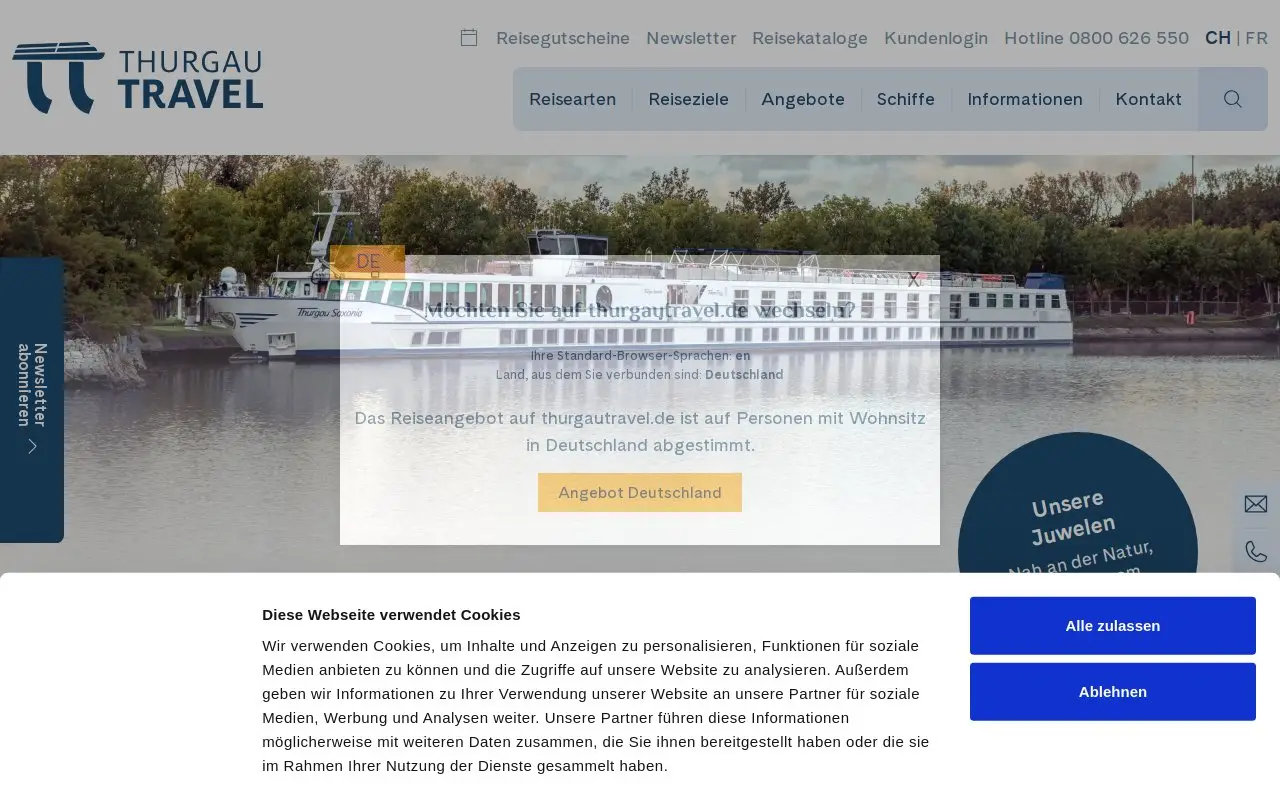 Landing page screenshot
