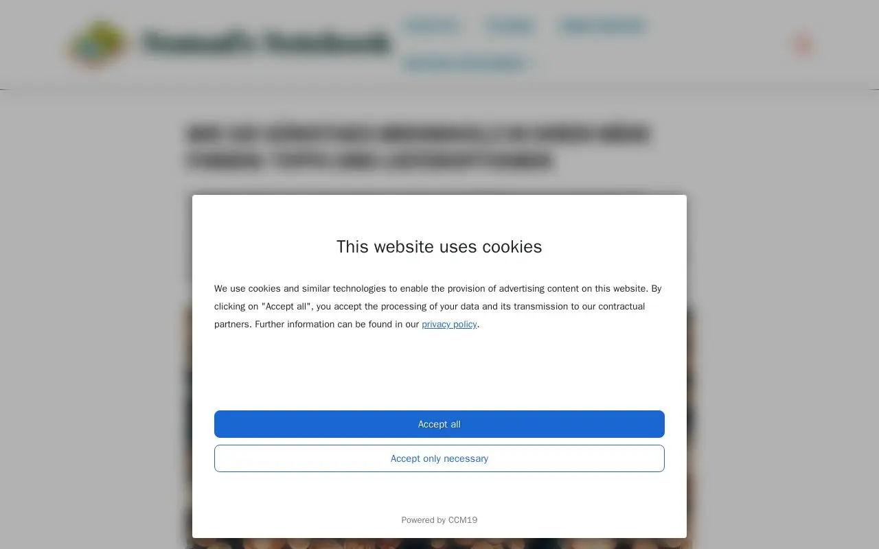 Landing page screenshot