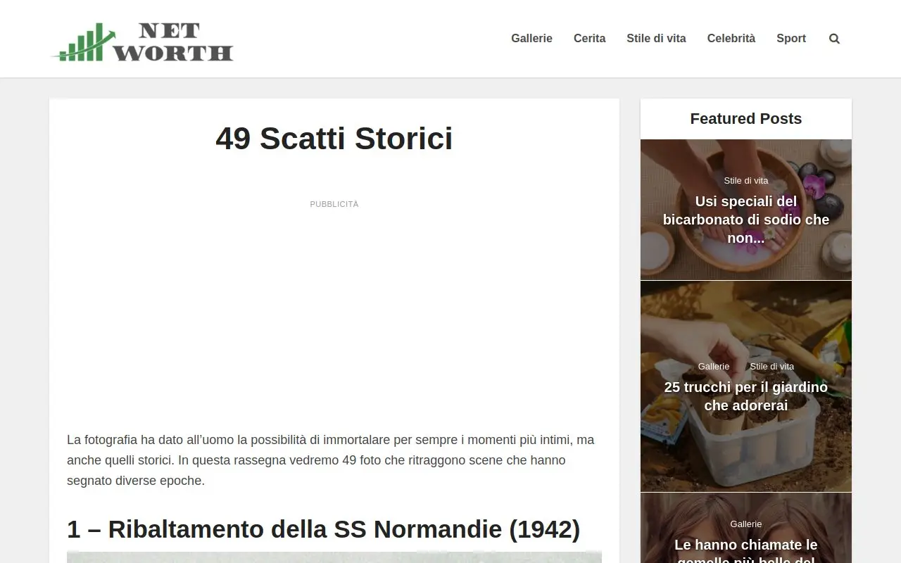Landing page screenshot