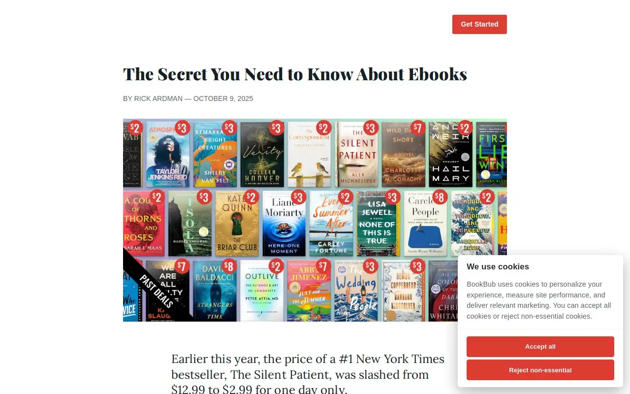 Landing page screenshot