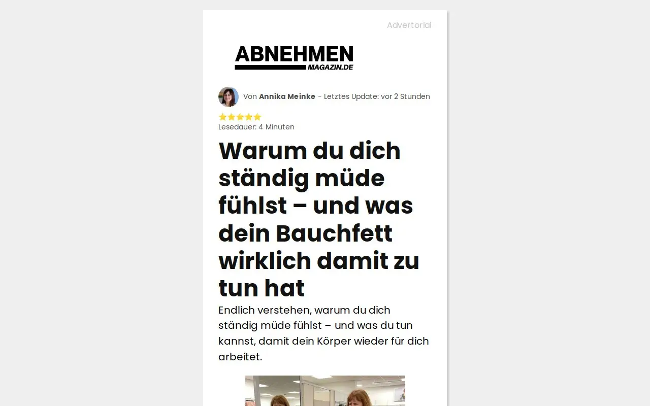 Landing page screenshot
