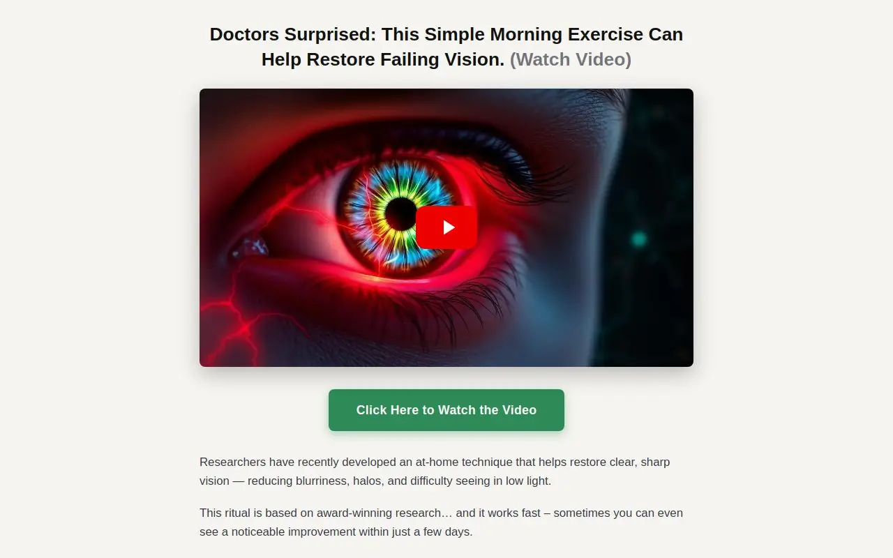 Landing page screenshot