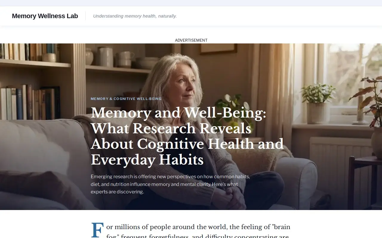 Landing page screenshot