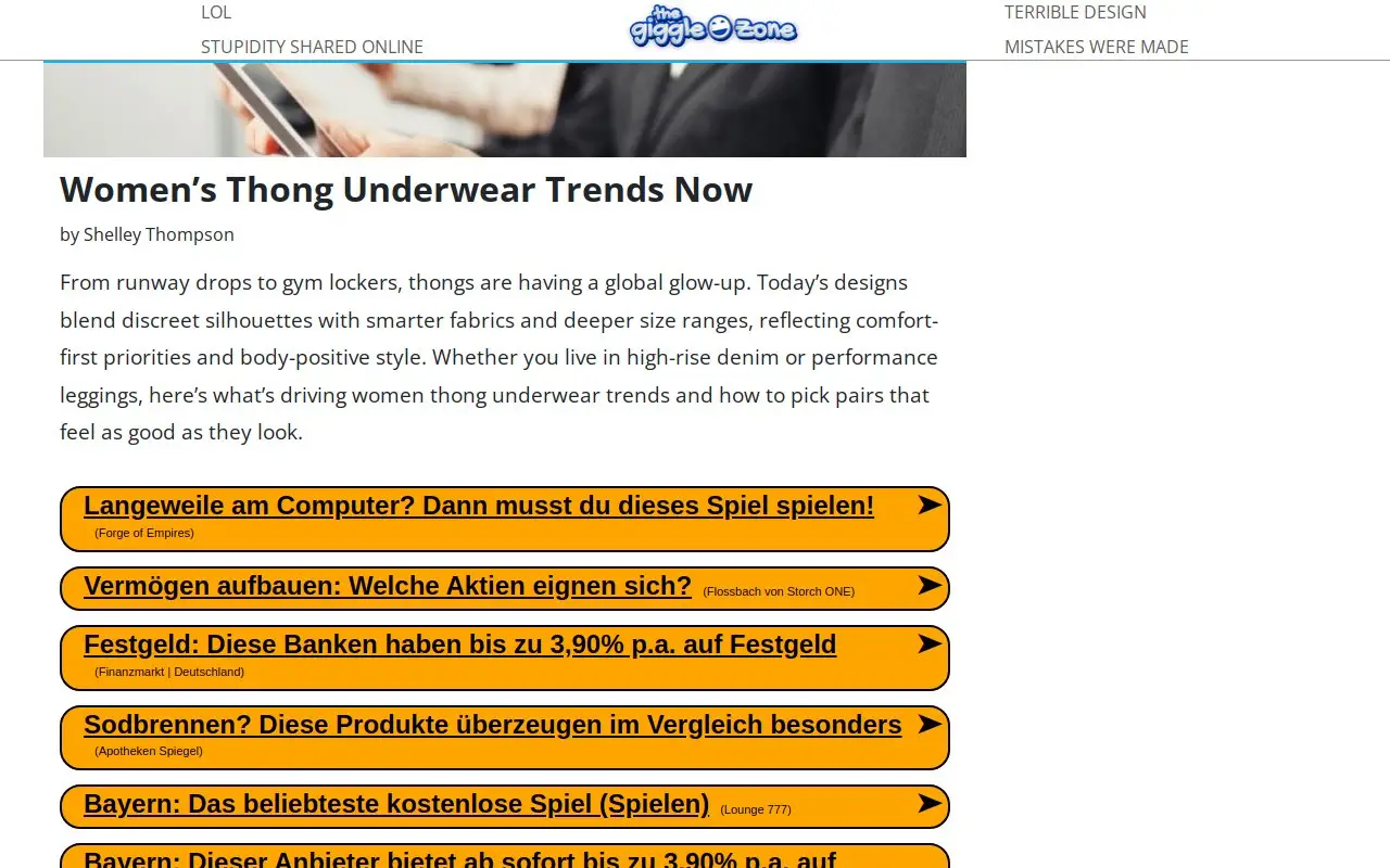 Landing page screenshot