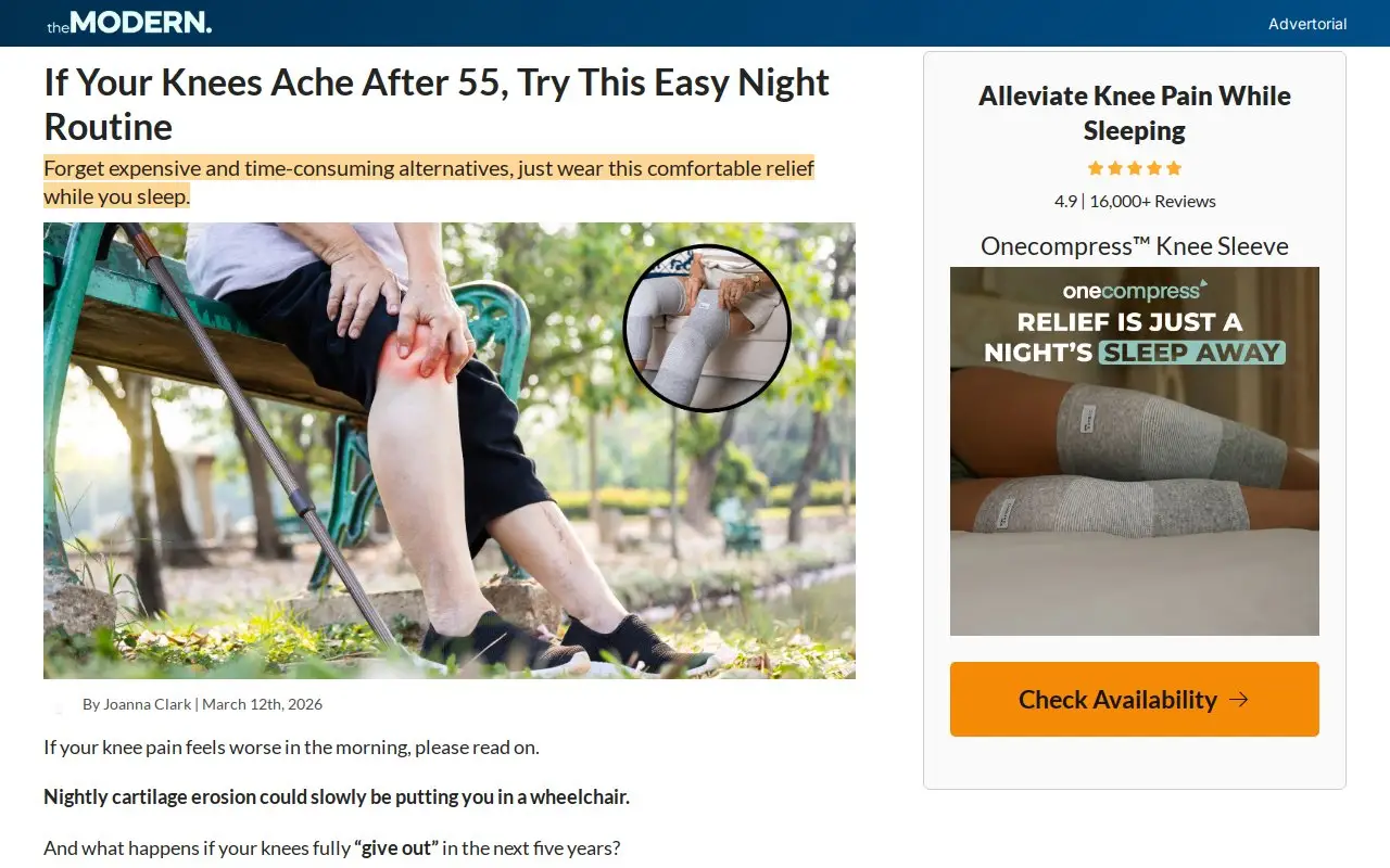 Landing page screenshot