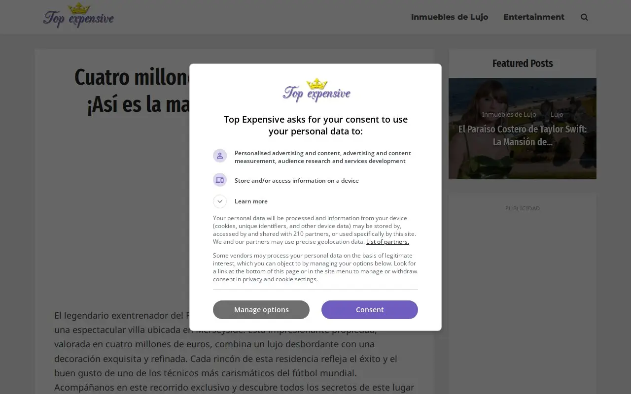 Landing page screenshot