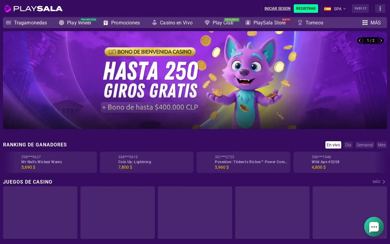 Landing page screenshot