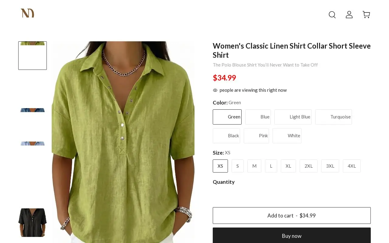 Landing page screenshot
