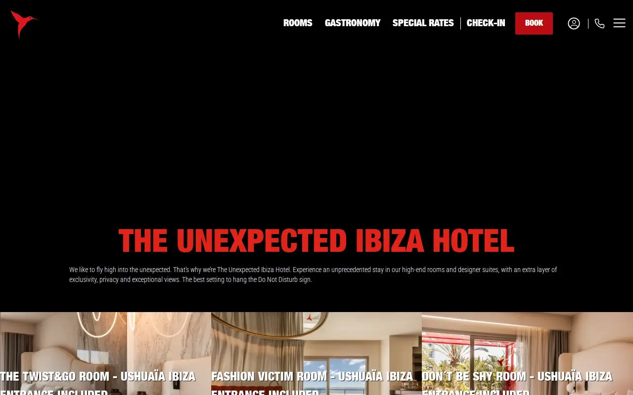 Landing page screenshot