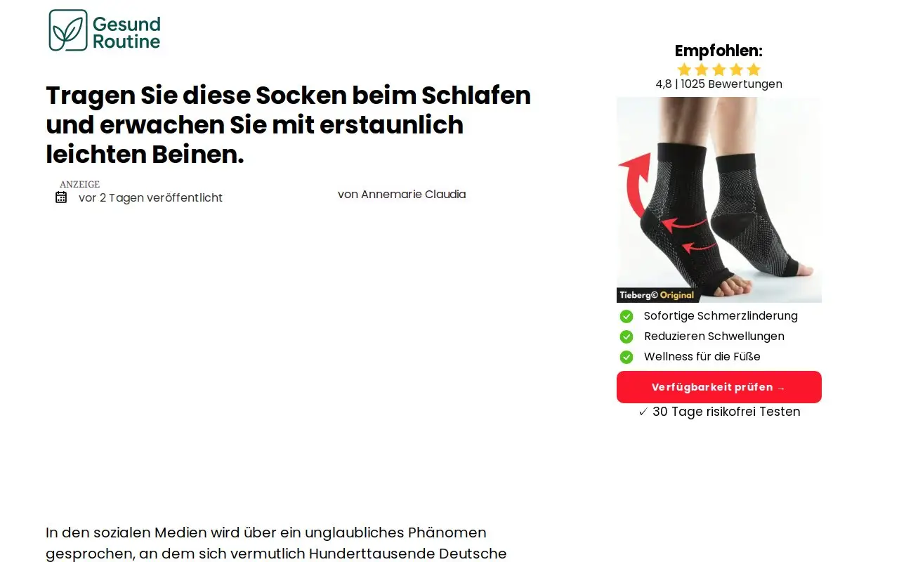 Landing page screenshot