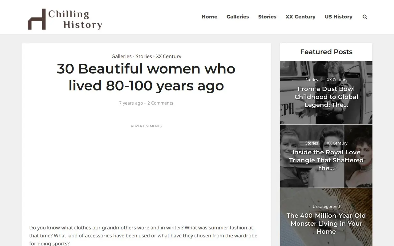 Landing page screenshot