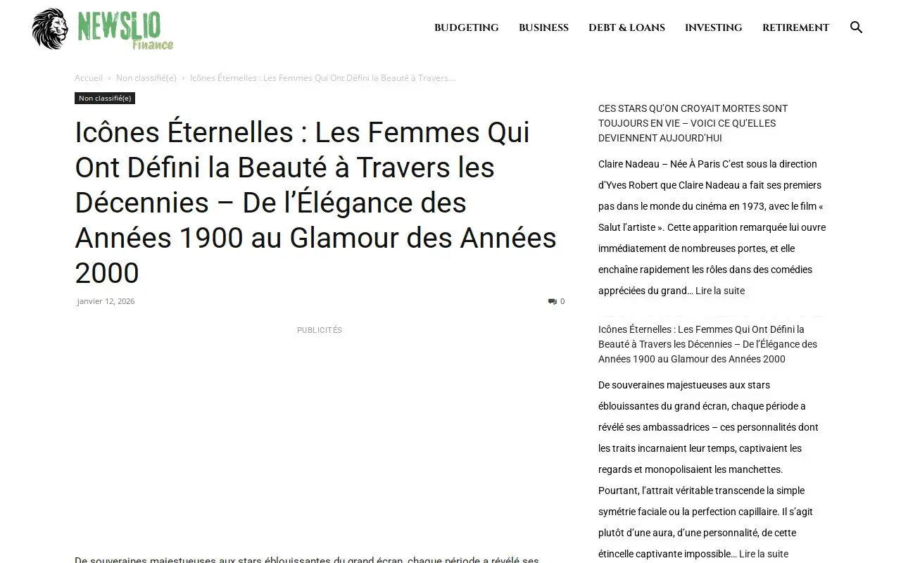 Landing page screenshot