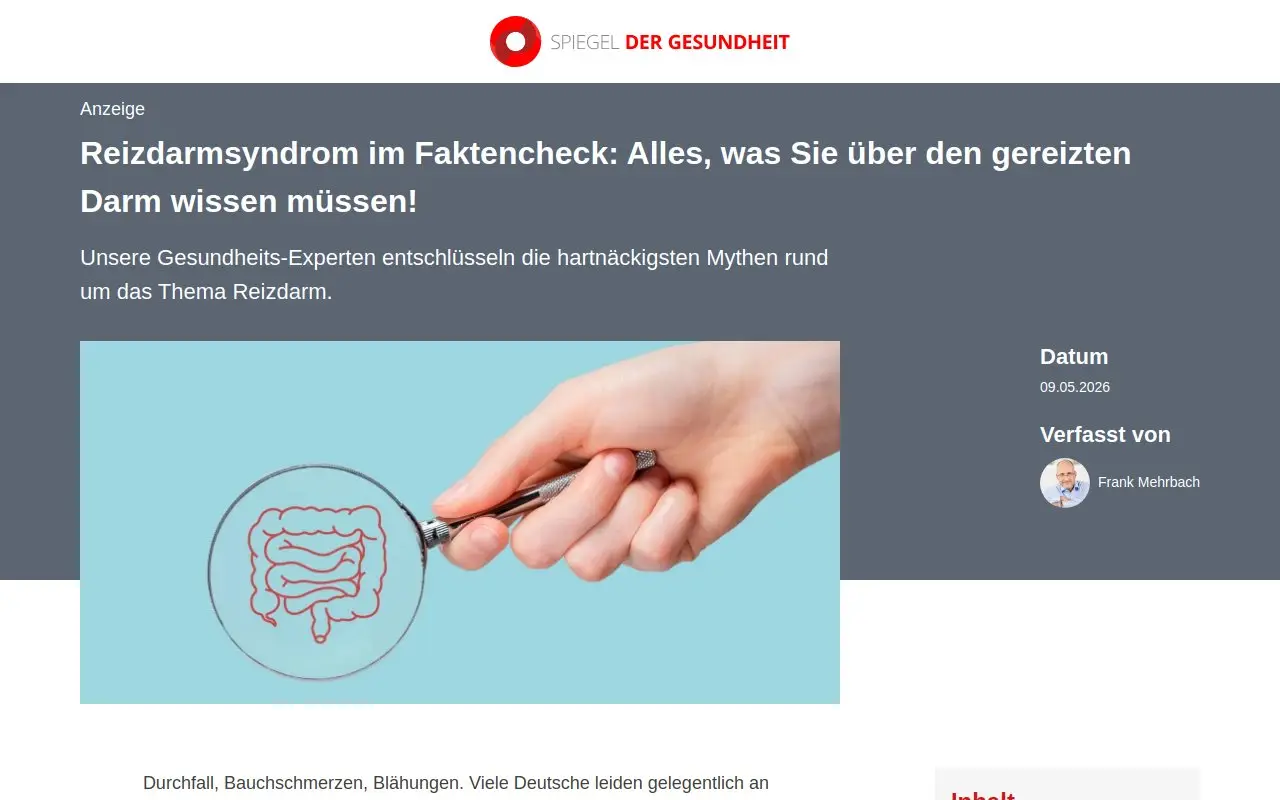 Landing page screenshot