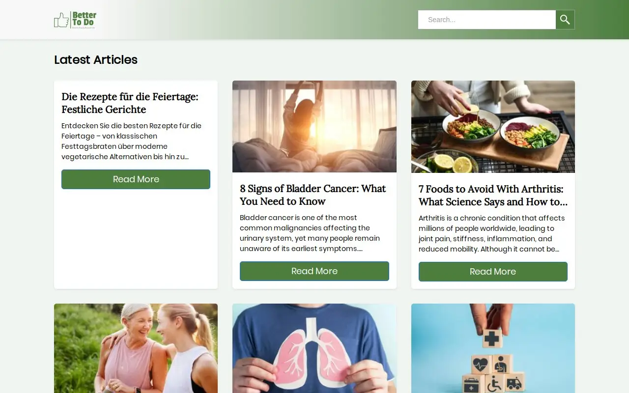 Landing page screenshot