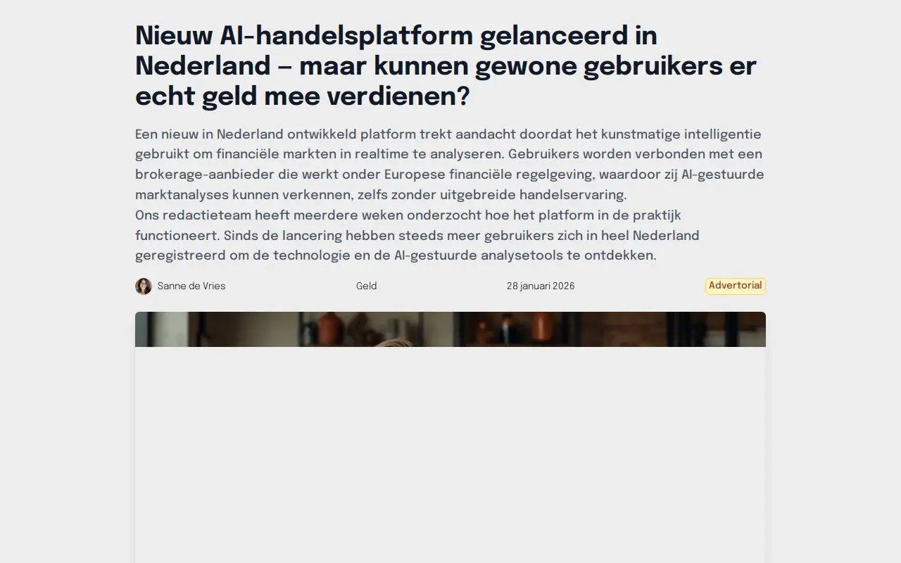 Landing page screenshot