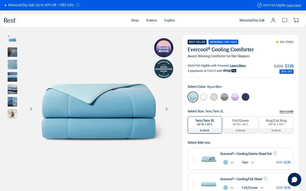 Landing page screenshot