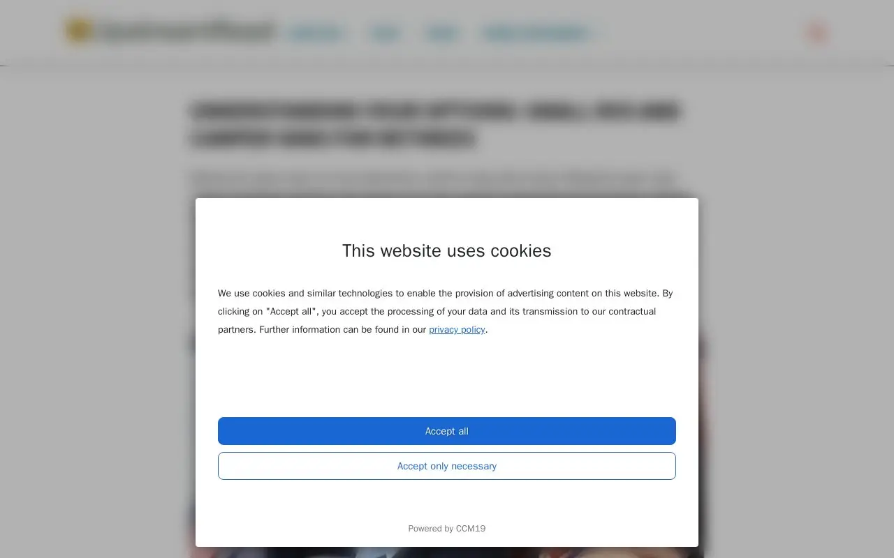 Landing page screenshot