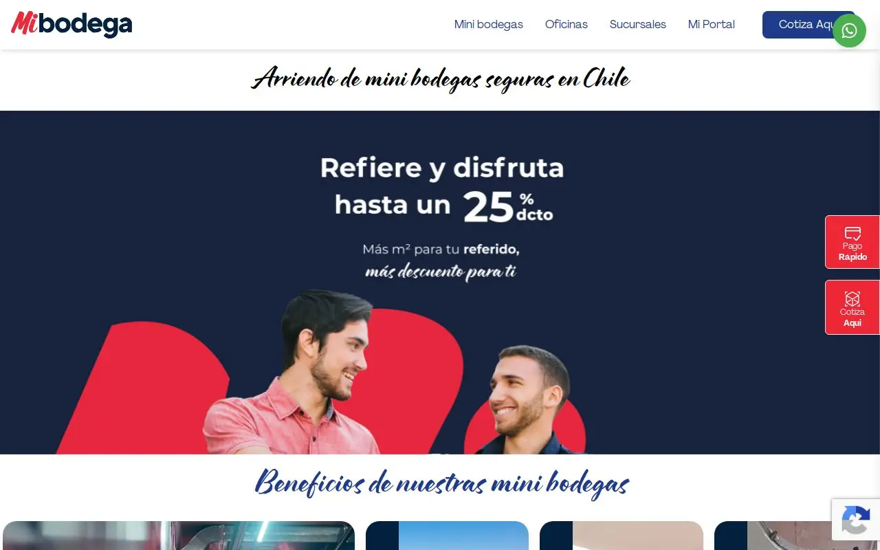 Landing page screenshot