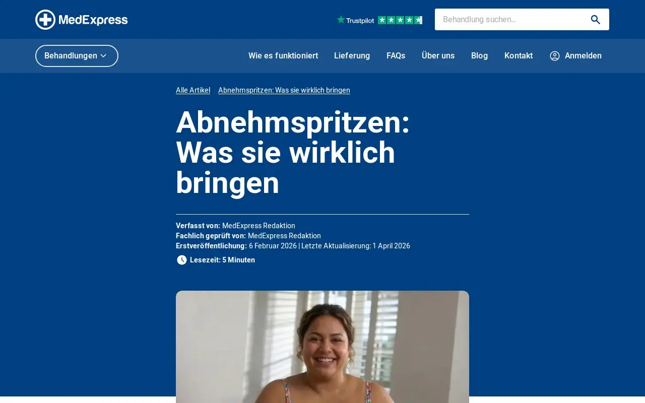Landing page screenshot