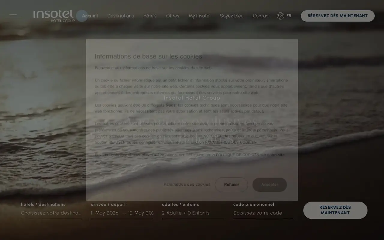 Landing page screenshot